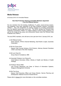 Media Release - Personal Data Protection Commission