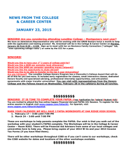 Weekly Newsletter - Oak Ridge High School