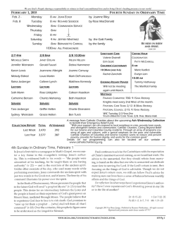 Bulletin - Roman Catholic Diocese of Albany