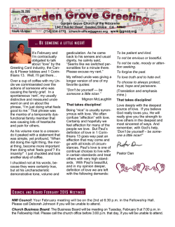 &hellip; BE SOMEONE A LITTLE NICER - Garden Grove Church of the