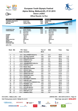 European Youth Olympic Festival Alpine Skiing