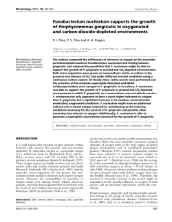 Fusobacterium nucleatum supports the growth of