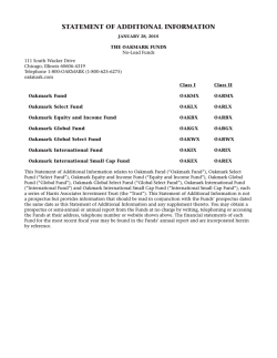 Statement of Additional Information
