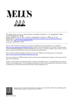 The Shoah Goes on and on: Remembrance and