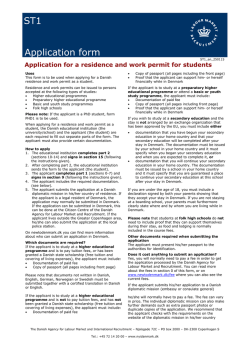 ST1 Application form