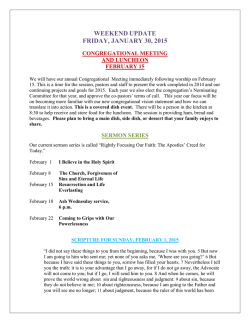 Download Weekend Update - First United Presbyterian Church