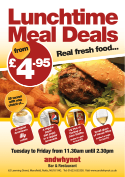 Lunch Time Meal Deal