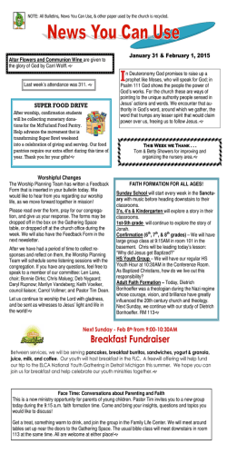 02.01.15 Take Me Home.pub - McFarland Lutheran Church