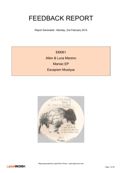 Read feedback - Escapism Musique