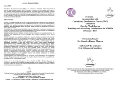 ni-msme in association with Consultancy Development Centre (CDC