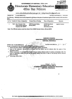 ft-ir 141(1v1 - Directorate of Elementary Education, Haryana