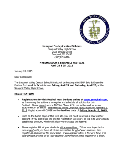 NYSSMA INFO IN Sauquoit