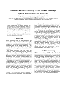 Active and Interactive Discovery of Goal Selection Knowledge
