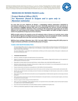 MEDE Projec For M Myanm CINS DU ct Medic Myanmar mar