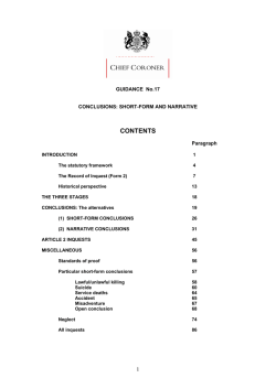 Guidance No.17 Conclusions - Courts and Tribunals Judiciary