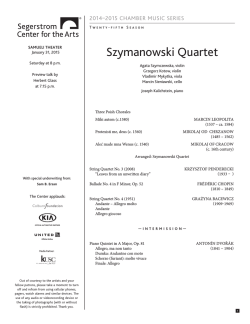 View Program - Segerstrom Center for the Arts