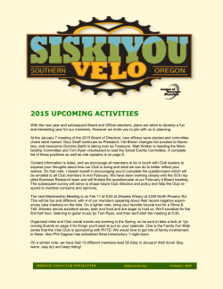 February 2015 - Siskiyou Velo