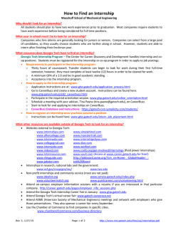 How to Find an Internship - The George W. Woodruff School of