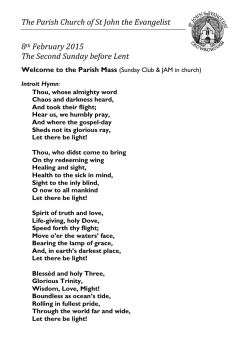 PEW Sheet - St John the Evangelist, Crowborough