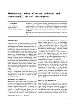 Simultaneous effect of nickel, cadmium and chromium(VI) on soil