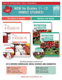 FAShION FASHION - Pacific Educational Press