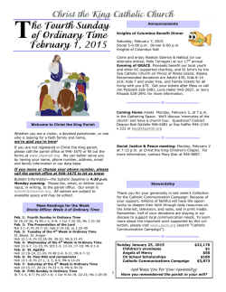 Weekly Bulletin - Christ the King Catholic Church