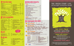 Menu - Fresh Start Organic Market