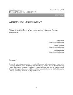 Communications in Information Literacy