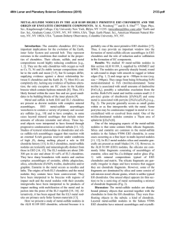 Metal-Sulfide Nodules in ALH 81189 Highly Primitive EH3 Chondrite