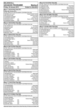 Download Friday Advance Programme