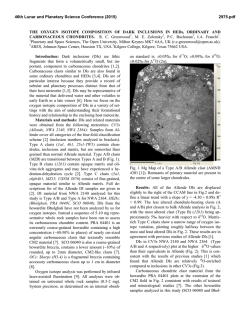 THE OXYGEN ISOTOPE COMPOSITION OF DARK - USRA