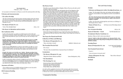 bulletin - Ballantyne Presbyterian Church