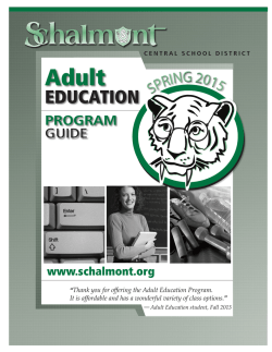 view program guide (pdf) - Schalmont Central Schools