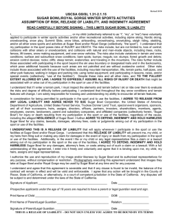 Sugar Bowl Liability Release