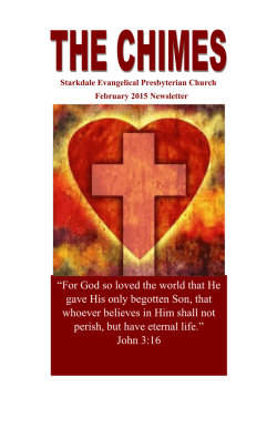 Download the February 2015 Chimes Newsletter