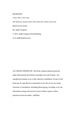 Excerpt from: I Once Was a Nice Guy: The