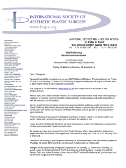 ISAPS 2015 2nd Announcement