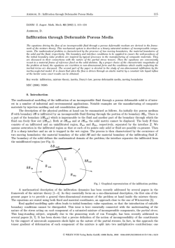 Infiltration through Deformable Porous Media