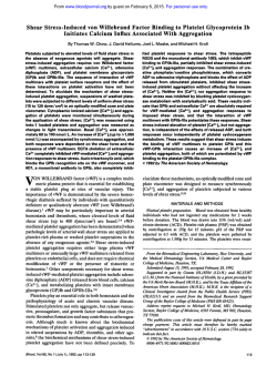 Shear Stress-Induced von Willebrand Factor Binding to