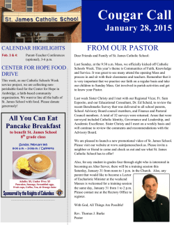 Current Cougar Call - Saint James School