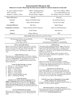 Read the Announcements - St James Lutheran Church