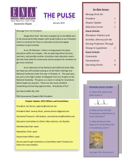 January Pulse - California Emergency Nurses Association