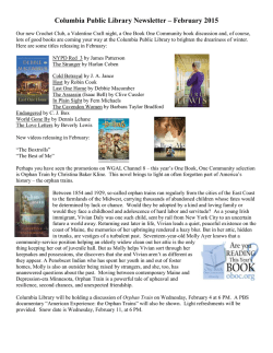 February Newsletter - Columbia Public Library