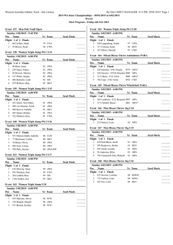 DAY THREE - Athletics Western Australia