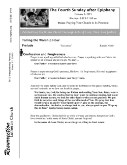 08:30 and 11:00 am Services - Resurrection Lutheran Church