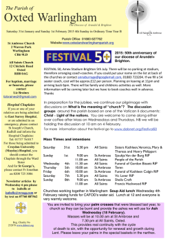 15_02_01 Newsletter - Oxted and Warlingham