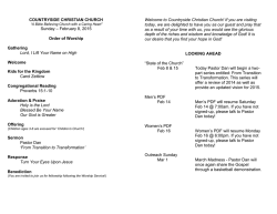 Bulletin - Countryside Christian Church