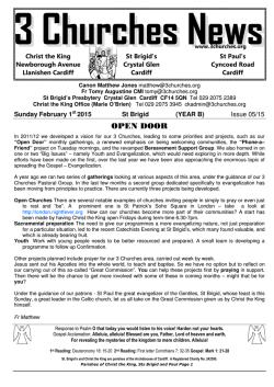 1 February 2015 - 3 Churches in Cardiff