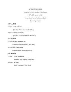 LITERATURE ON SCREEN Festival of Tele