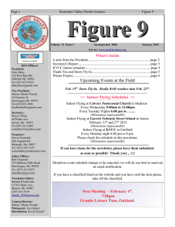 Newsletter - Kennebec Valley Model Aviators